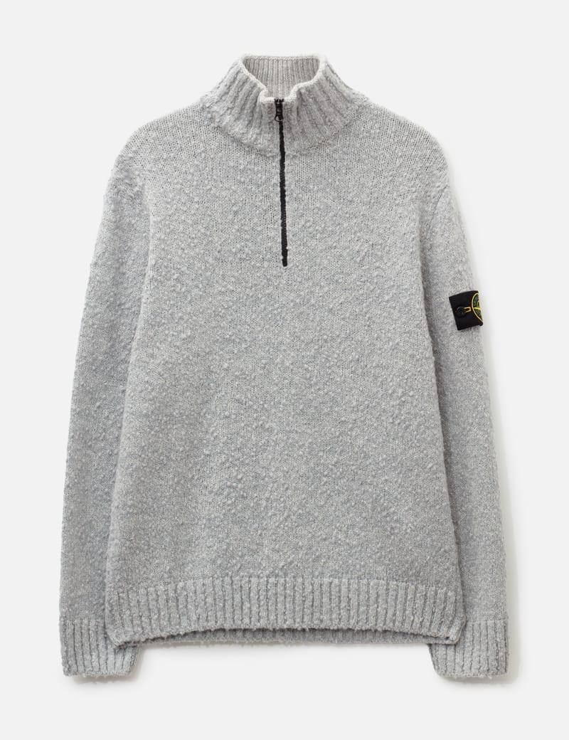 STONE  wool half zip sweater 確実正規品 speckled-wool-nylon-half-zip-