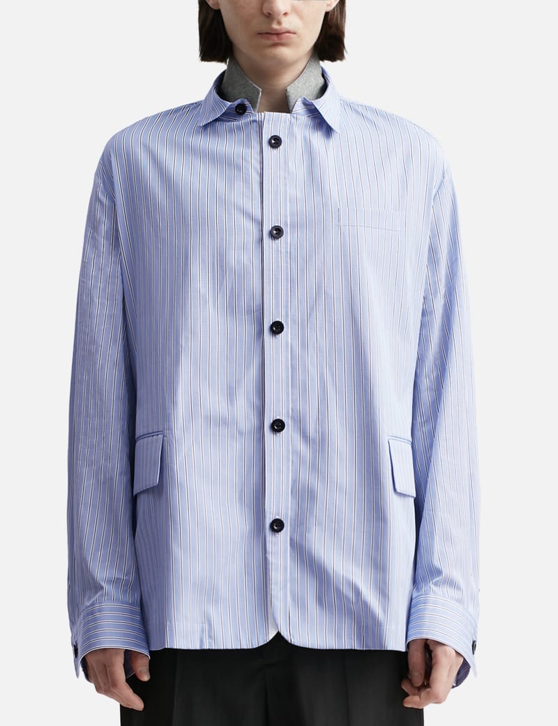 Sacai - Thomas Mason Cotton Poplin Jacket | HBX - Globally Curated ...