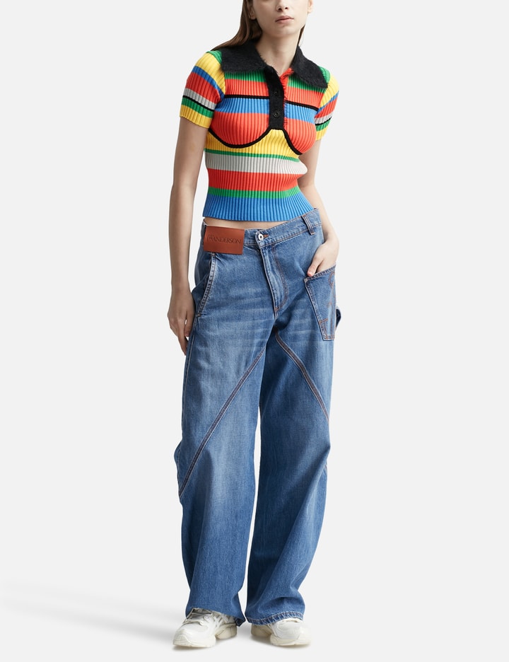 Andersson Bell - Nelly Stripe Polo Top | HBX - Globally Curated Fashion ...