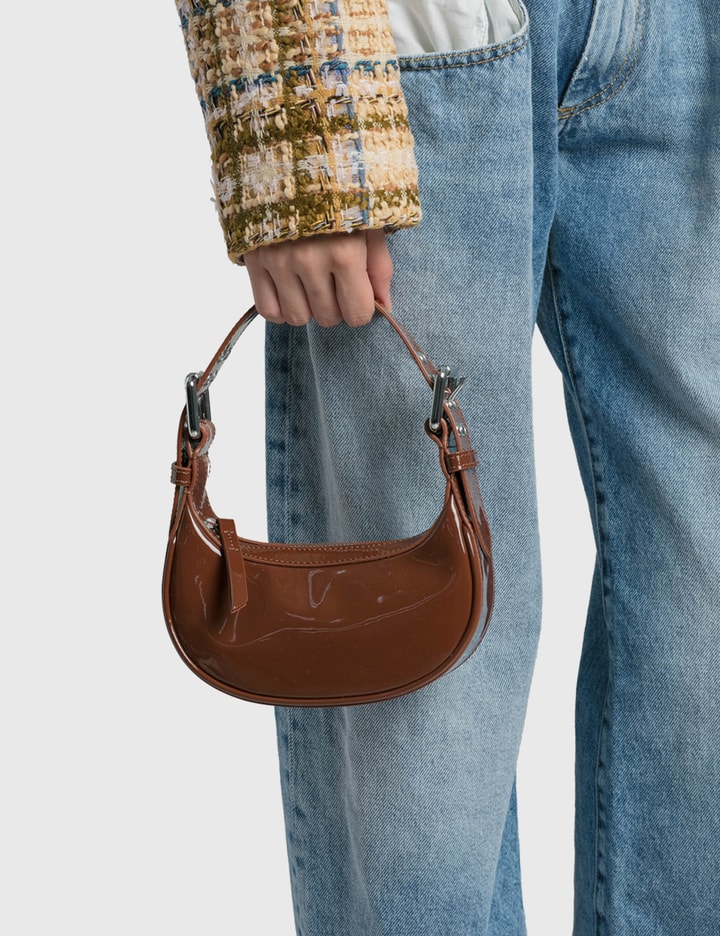 BY FAR - MINI SOHO CHOCOLATE PATENT LEATHER | HBX - Globally Curated ...