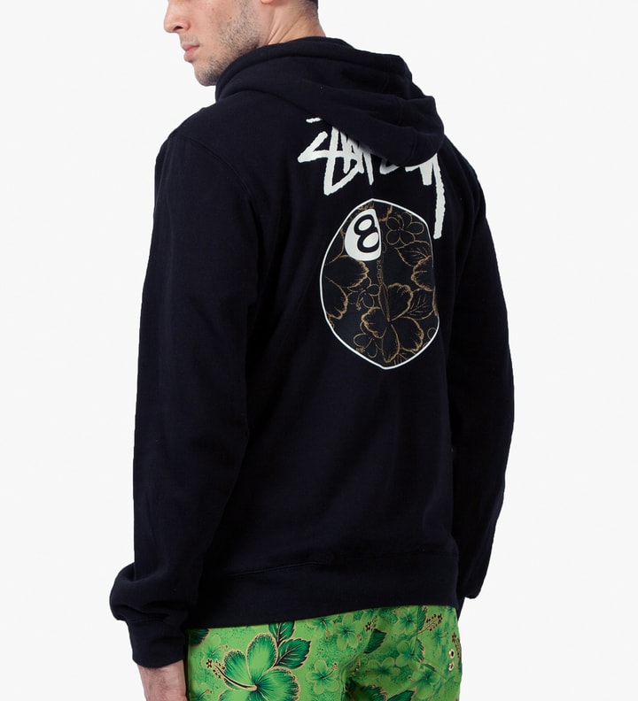 Stüssy - Black Gold Flake 8 Ball Zip Hoodie | HBX