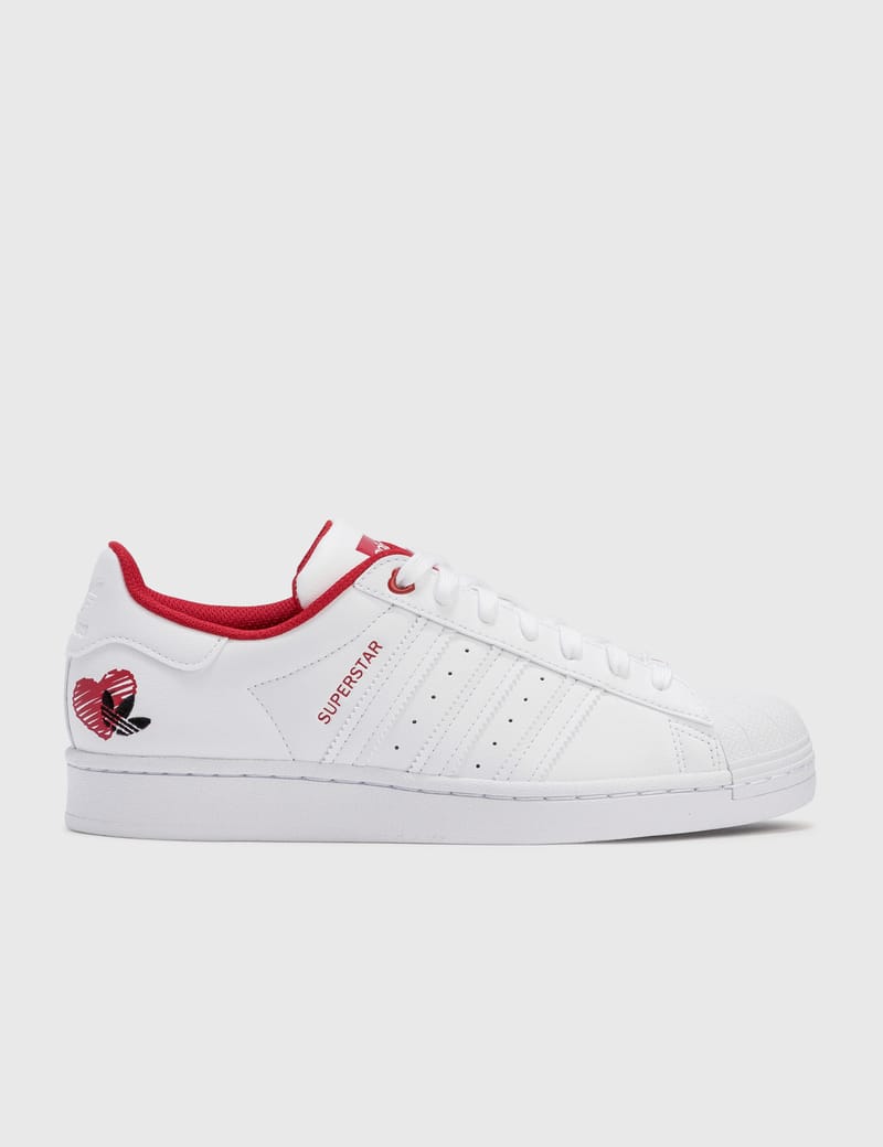 Superstar white red heart 2024 trainers for valentine’s day