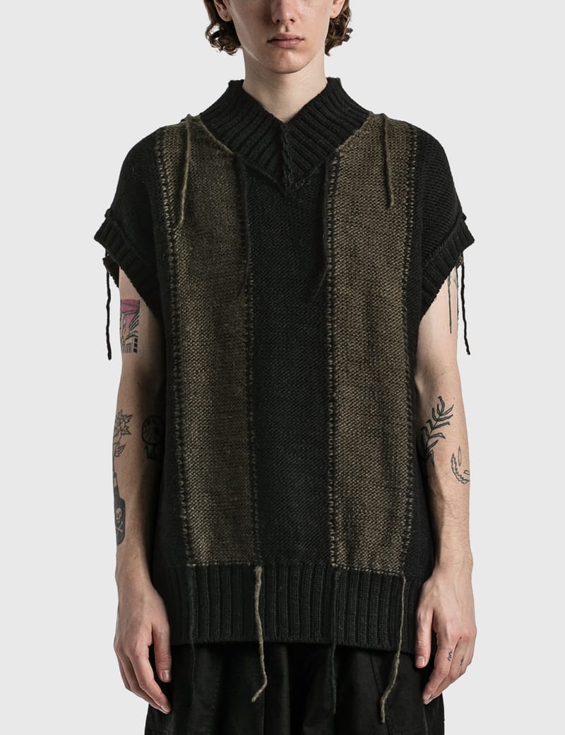 Sacai - Stripe Knit Vest | HBX - Globally Curated Fashion and