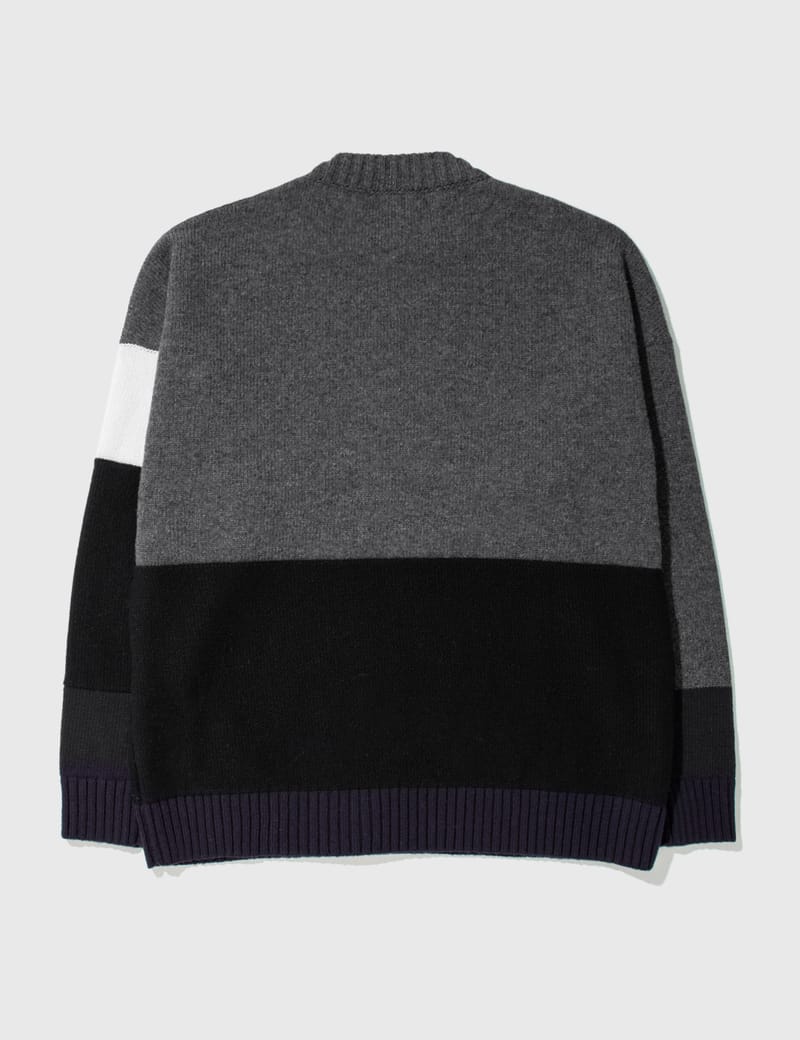 Off-White™ - Color Block Off Crewneck Sweater | HBX