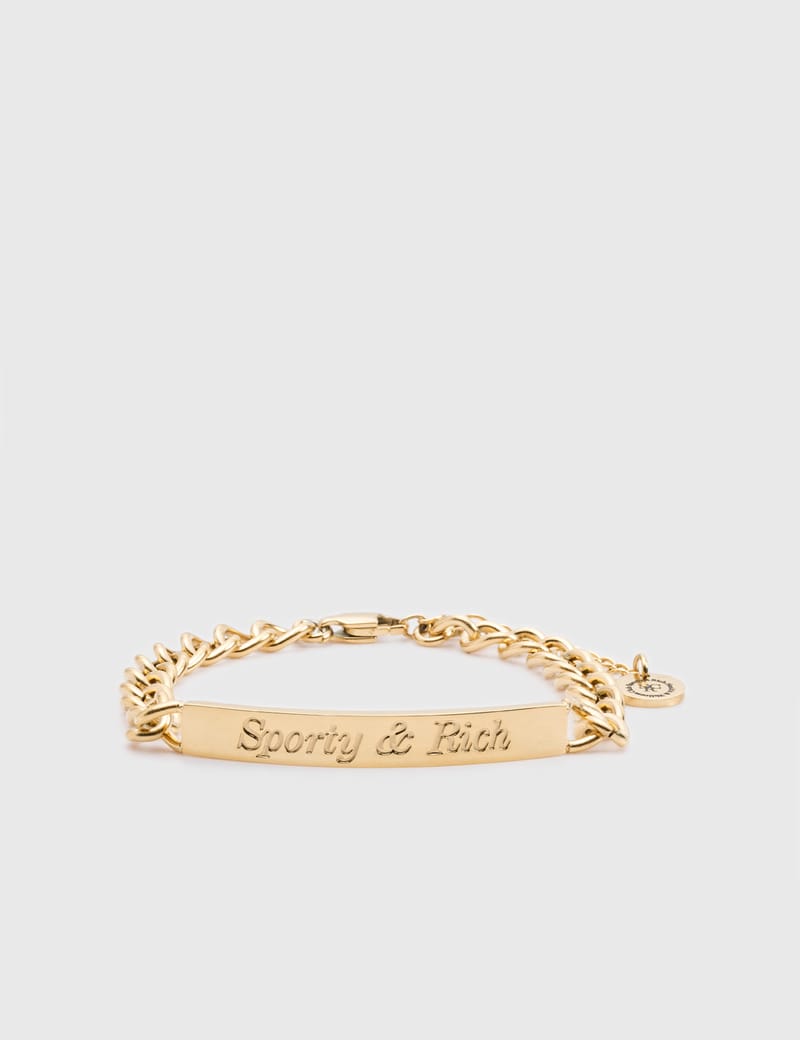 ☆韓国の人気☆【SPORTY&RICH】☆LOGO CHAIN LINK BRACELET☆ Sporty & Rich - Classic Logo Curb Chain Bracelet | HBX