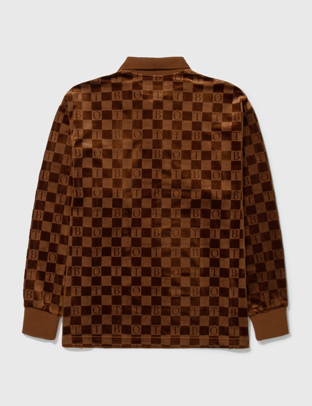 BoTT - Checkerboard Velour Polo Shirt | HBX - Globally Curated 