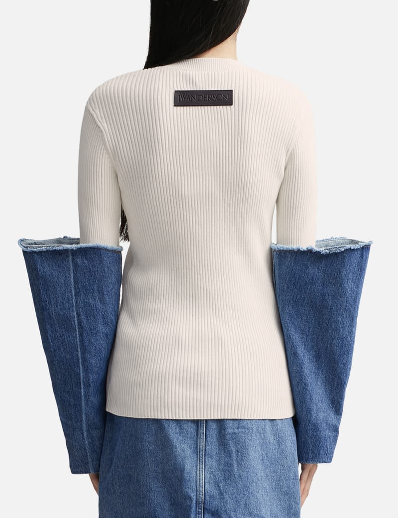 JW Anderson - CROPPED FUNNEL NECK ZIP JUMPER | HBX