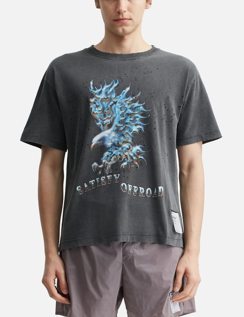 SATISFY MothTech™ T-Shirt With Eagle Print - Breathable organic
