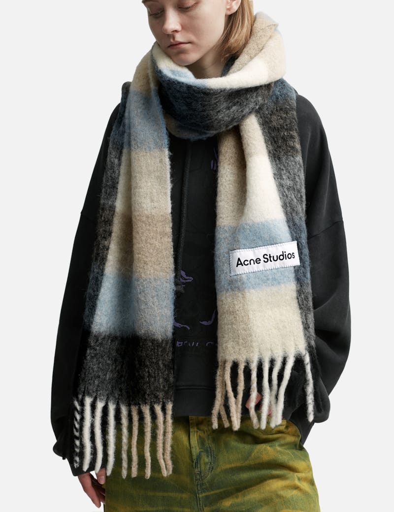 Acne Studios - Mohair Checked Scarf | HBX - Globally Curated