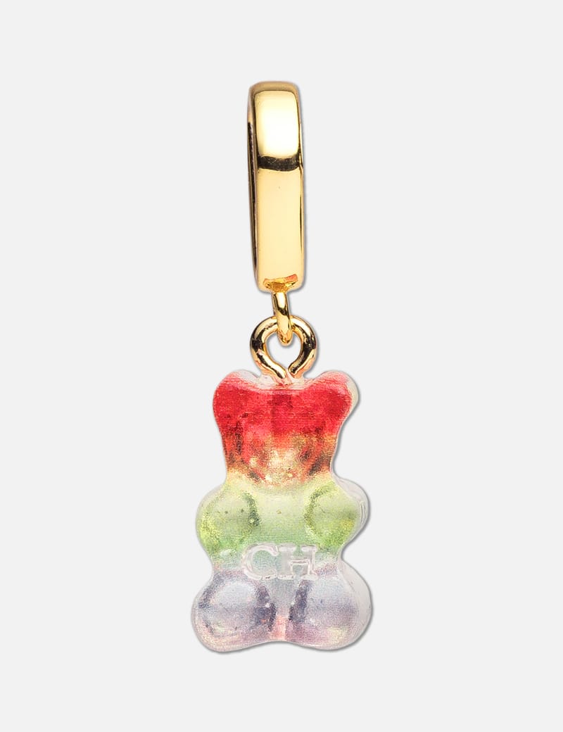 CRYSTAL HAZE｜JEWERLY (NOSTALGIA BEAR - PAVE CONNECTOR - Nostalgia Bear - Pave Connector - Gold Plated - Candy Pink