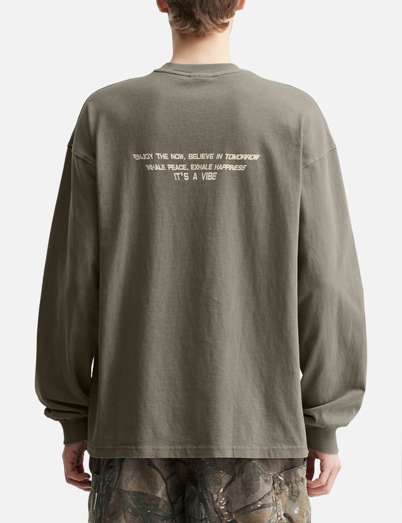 Tシャツ・カットソー BADBLOOD Beyond Soft Long Sleeve Cream w-tee24-001 Áo BAD BLOOD Beyond Soft Long Sleeve - Cream - SKU w-tee24