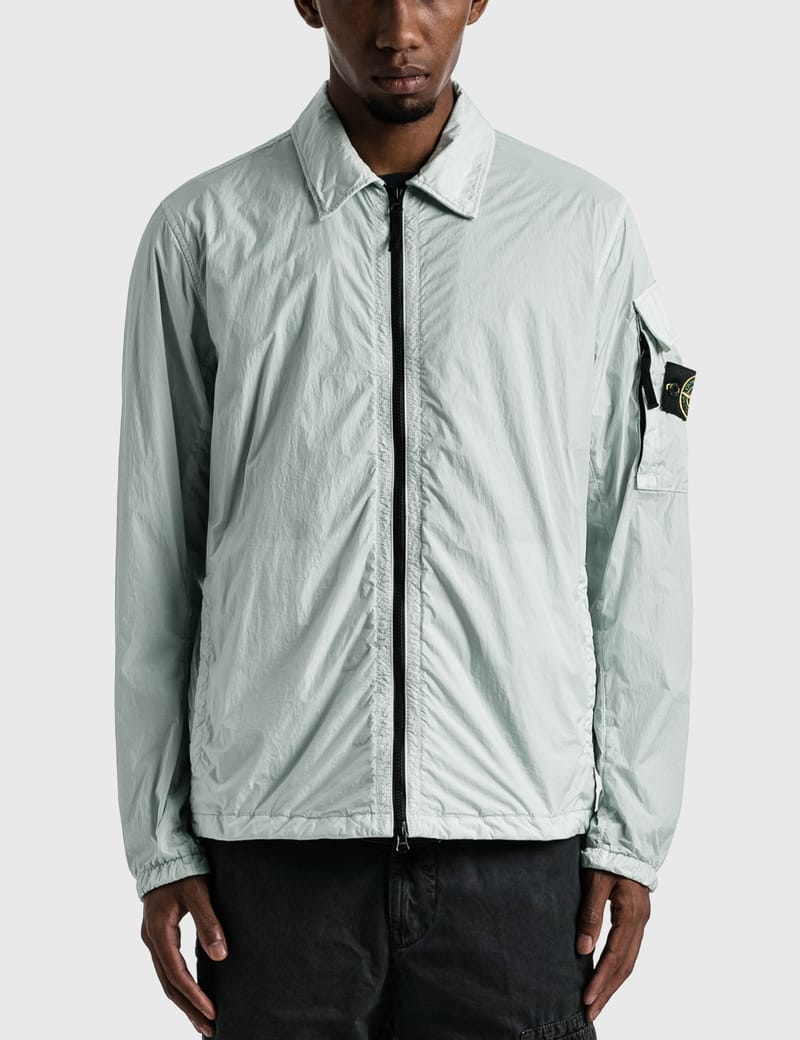 Stone island zip online up shirt