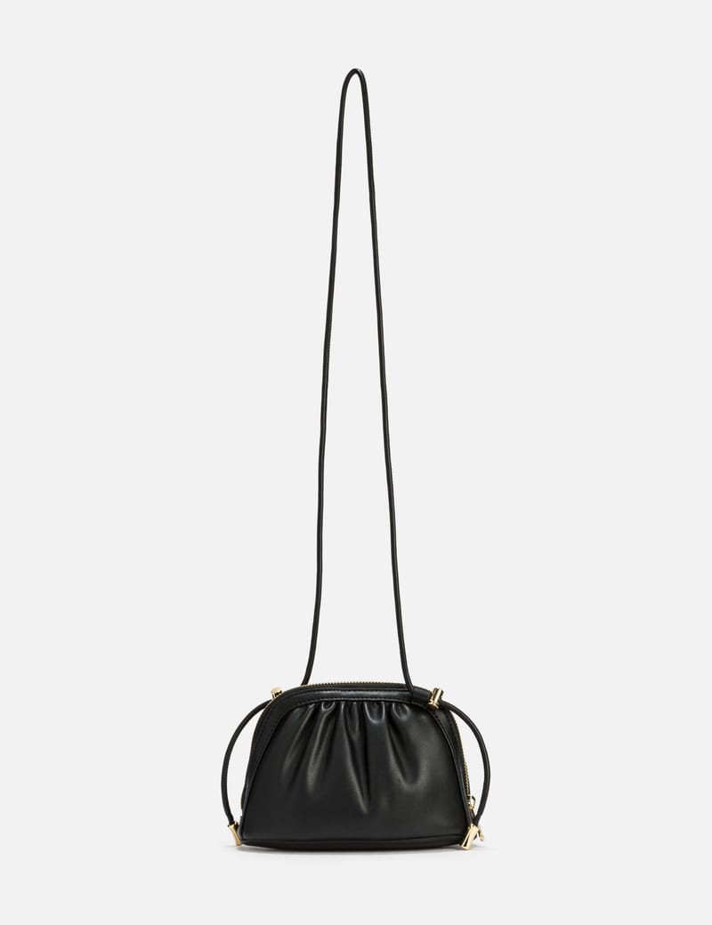 A.P.C. Ninon Small Drawstring Bag - Black recycled leather with