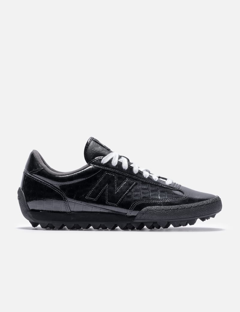 New Balance Gator Run - Croc-embossed leather turf sneakers | HBX