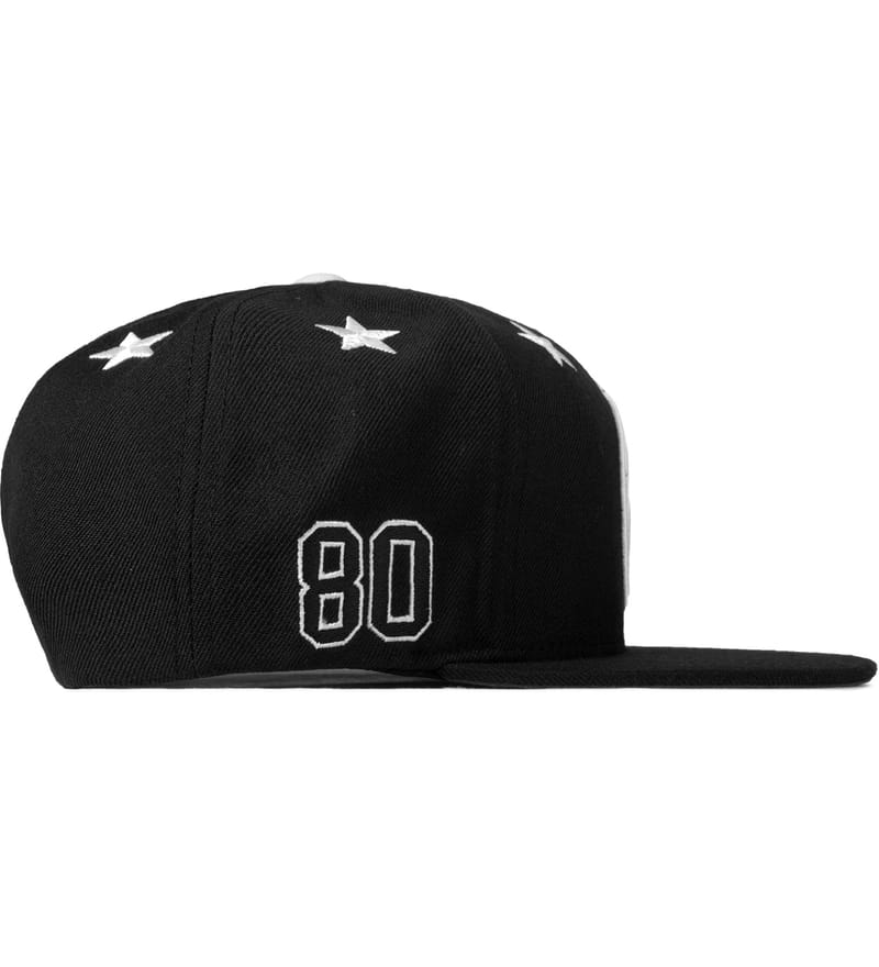 Stüssy - Black 6 Stars Starter Snapback Cap | HBX - Globally