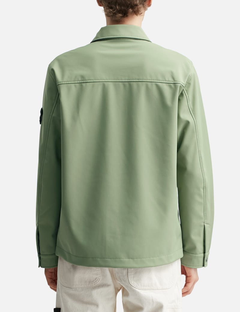 stone  LIGHT SOFT SHELL-R_E.DYE® Stone Island Soft Shell-R_E.DYE® Light Shirt Jacket - 耐水・防風の