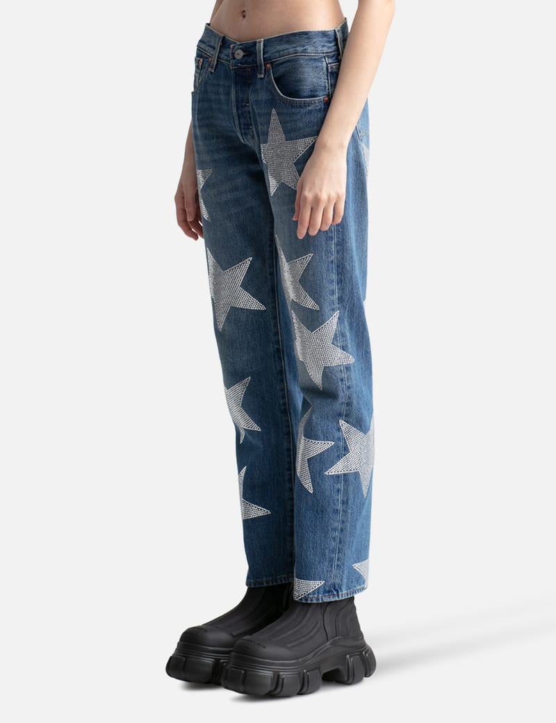 Collina Strada - Collina Strada x Levis Rhinestone Star Jean