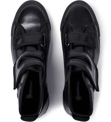 Raf Simons - Black High Velcro Sneaker | HBX