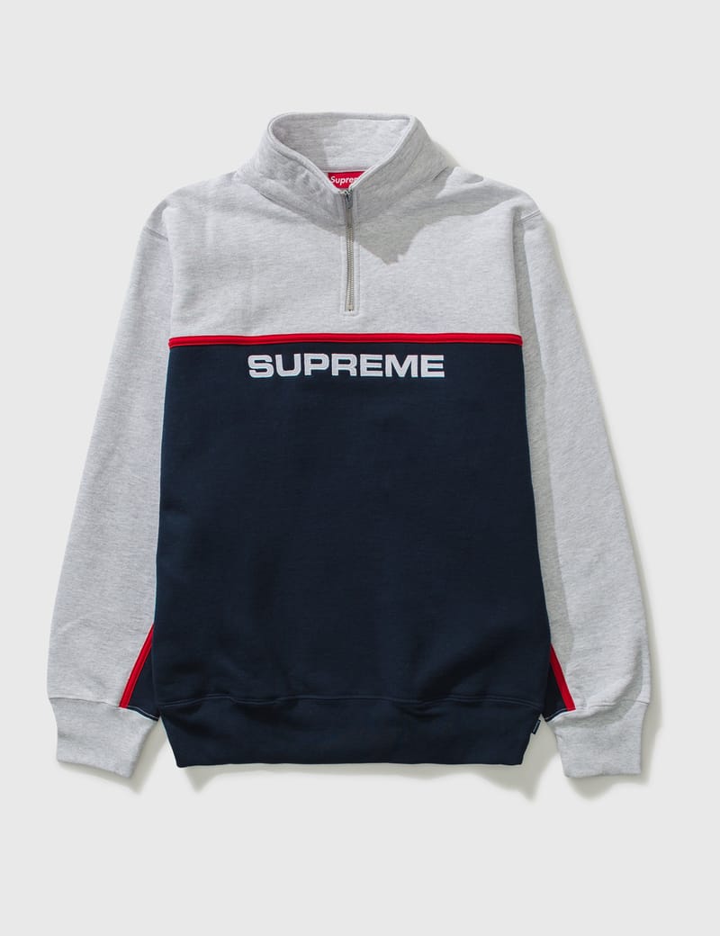Supreme - Supreme Half Zip Pullover Sweatshirt | HBX - Globally ...