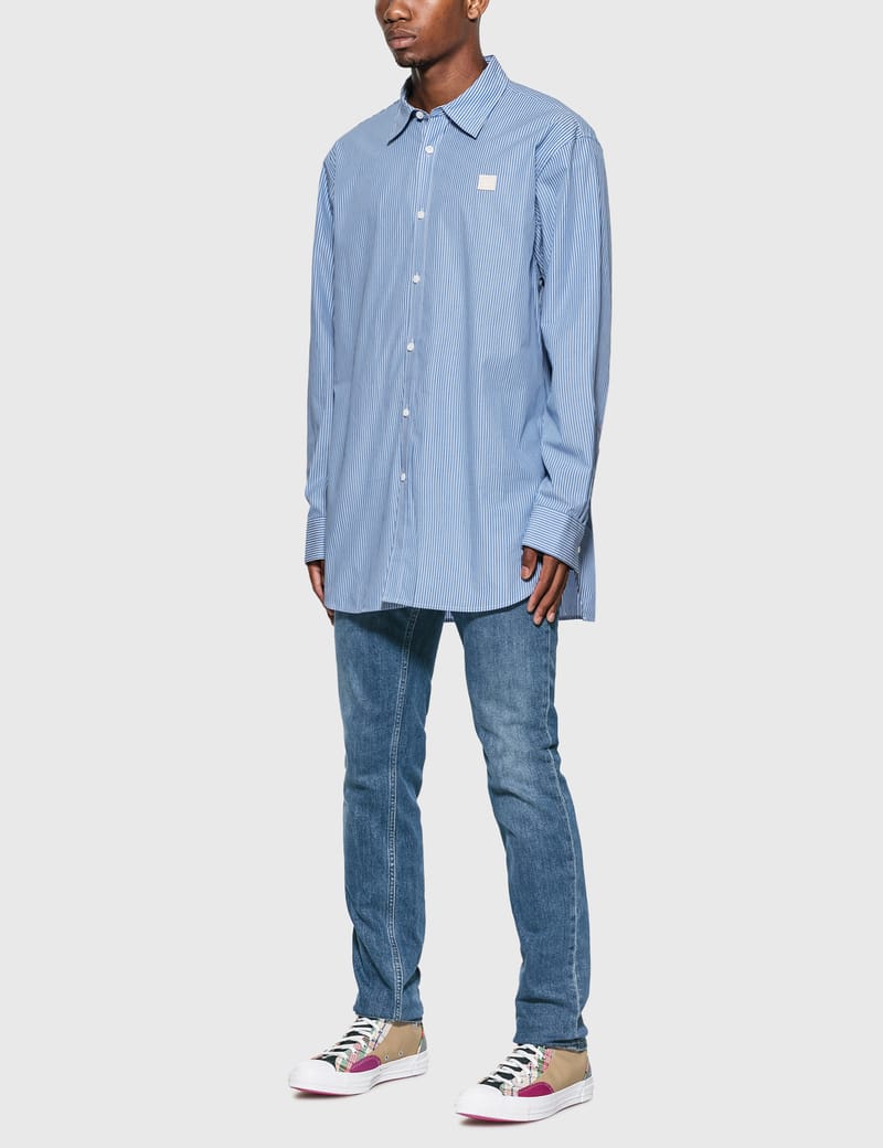 アクネ ストゥディオズ - Face Patch Striped Shirt | HBX