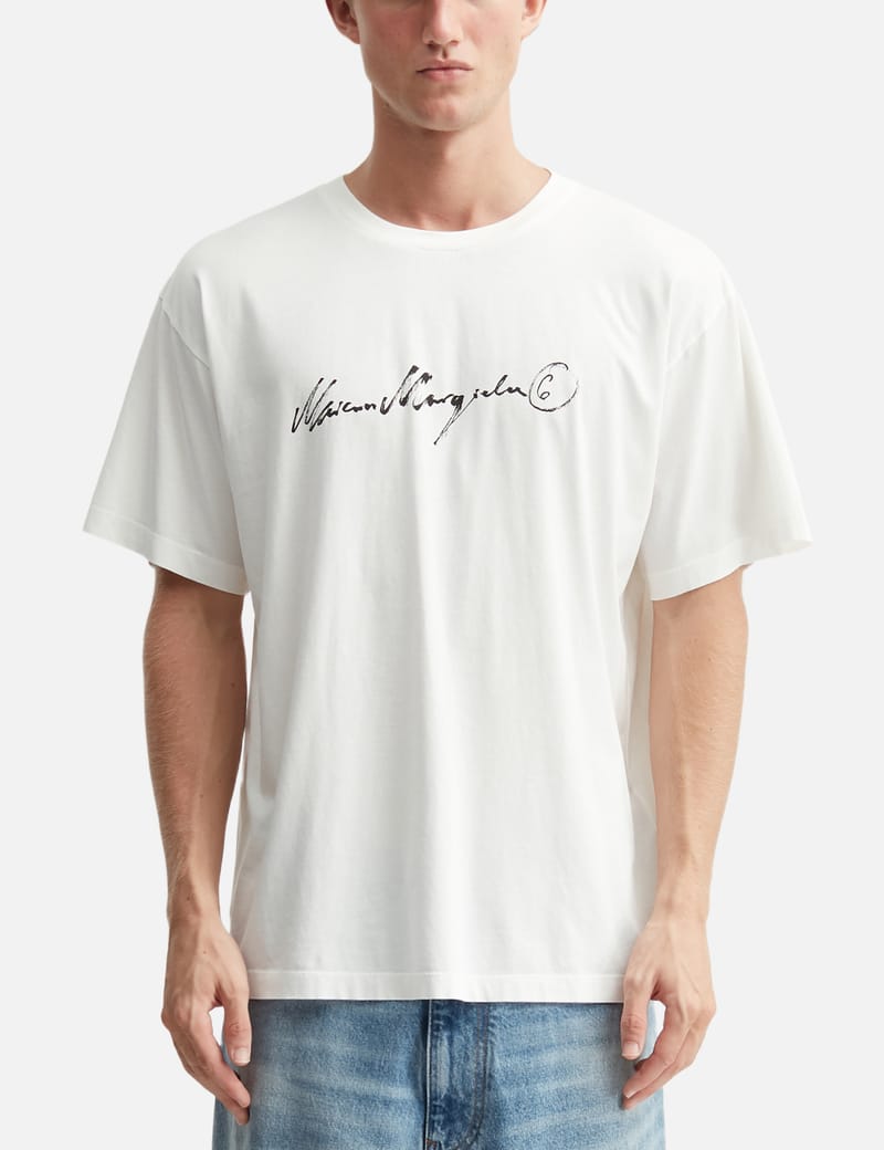 MM6 Maison Margiela Numeric コットンTシャツ - イタリア製オフ