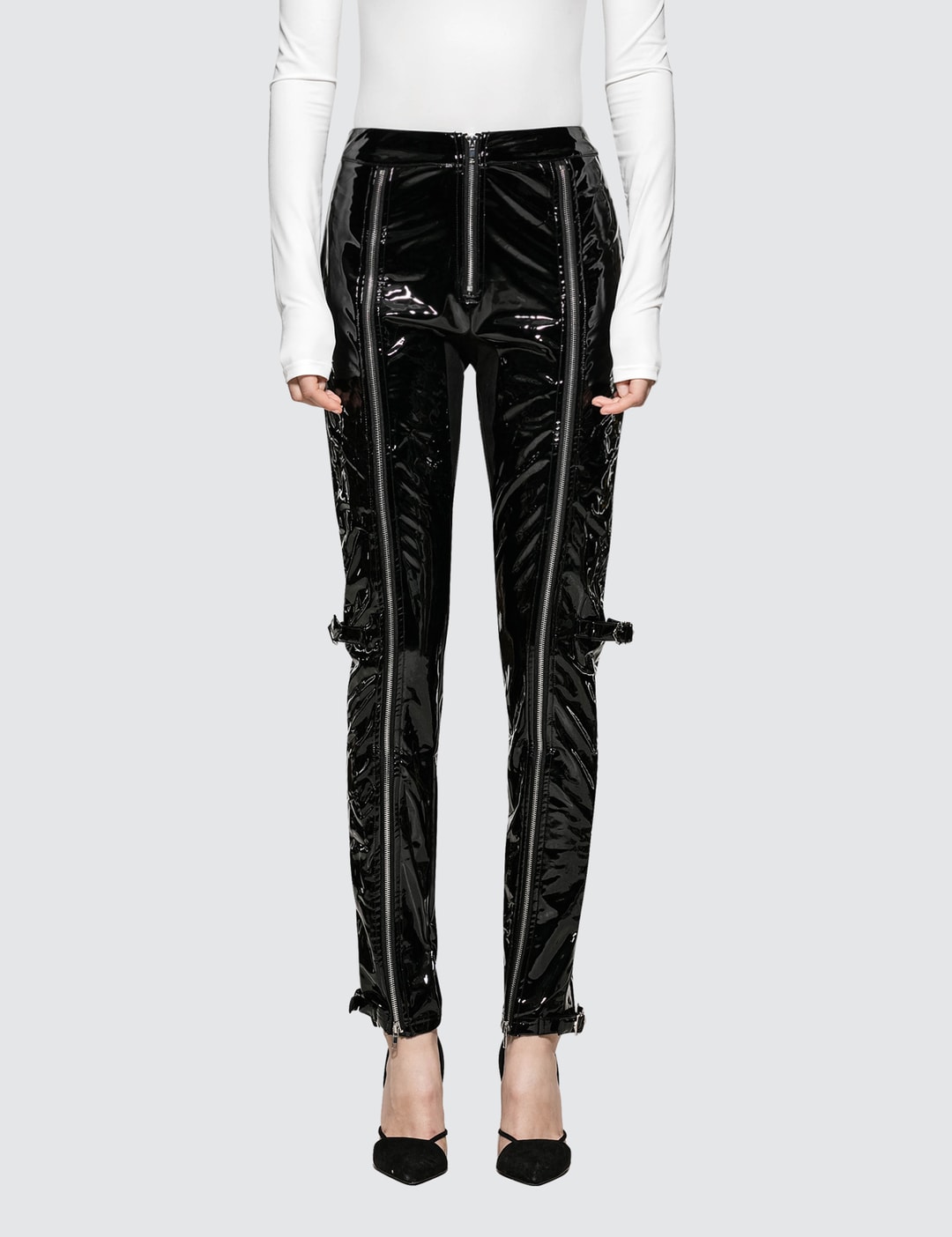 Danielle Guizio - Patent Zip Pants | HBX - Globally Curated Fashion and ...