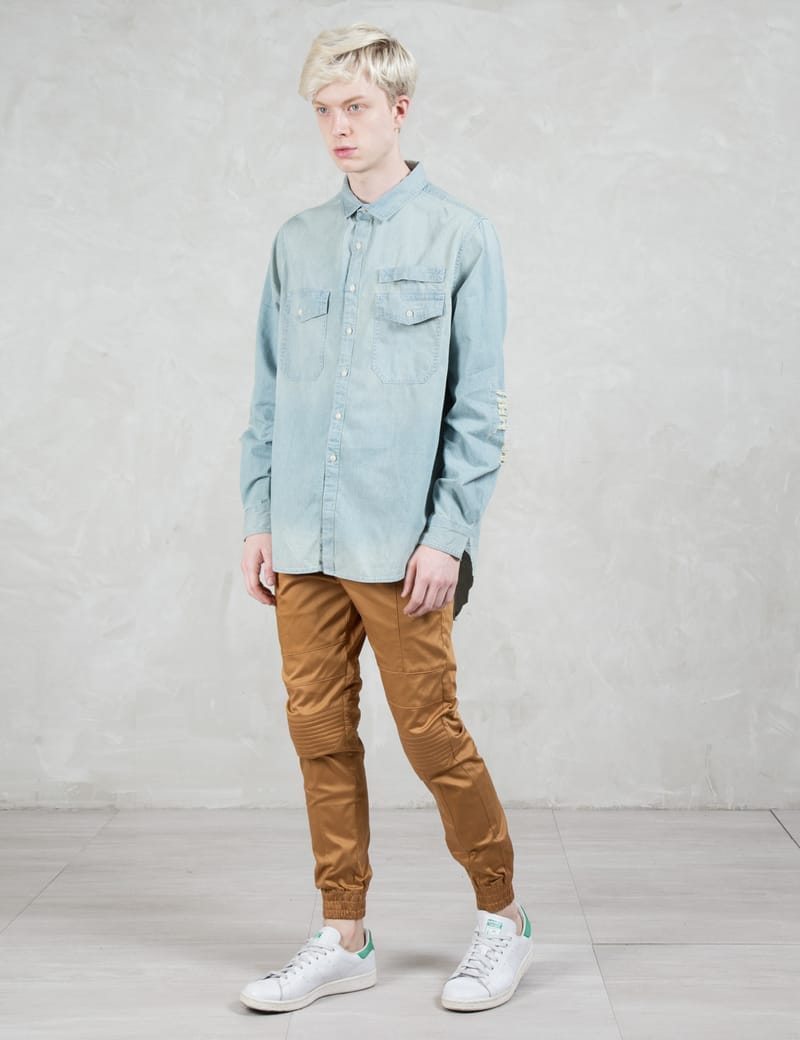 Stampd - Repaired Denim Shirt | HBX - Globally Curated Fashion and