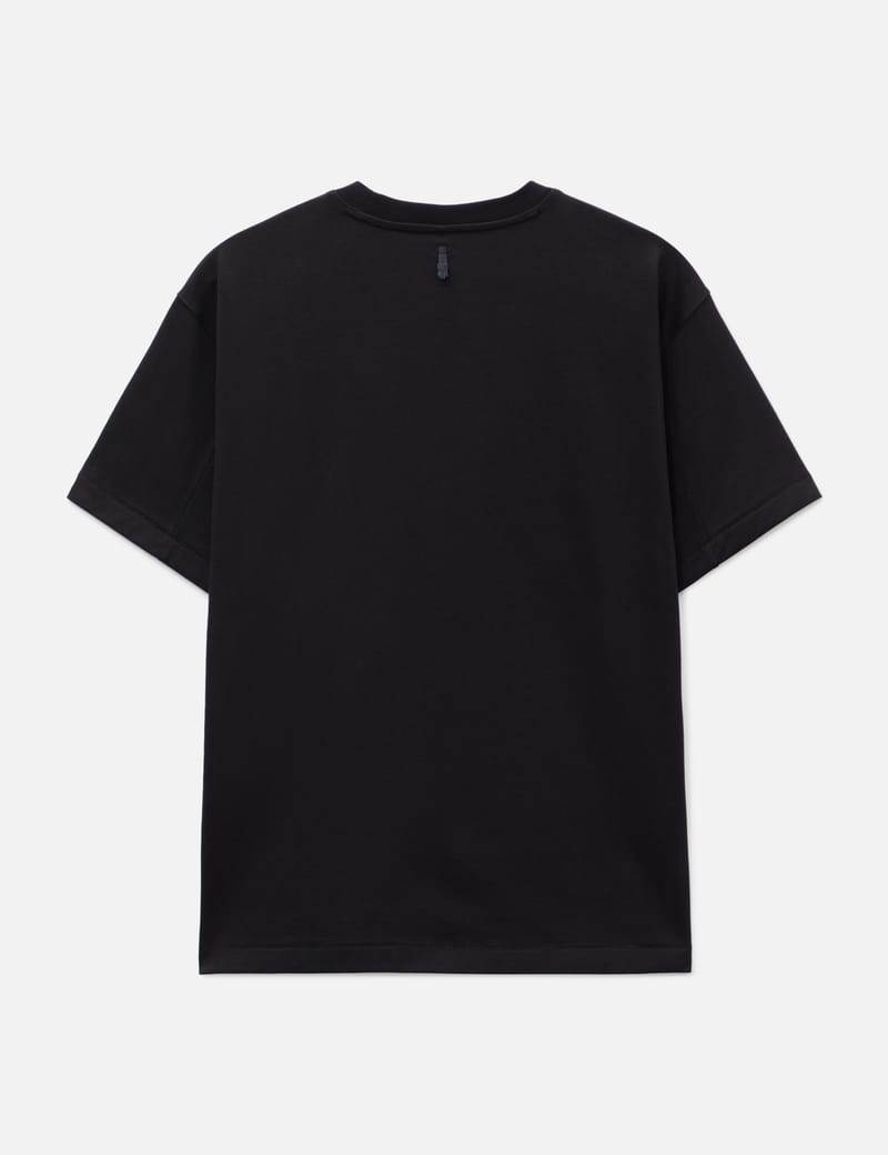 ADERERROR T-Shirt Product. 27 - Semi-oversized black tee with blue