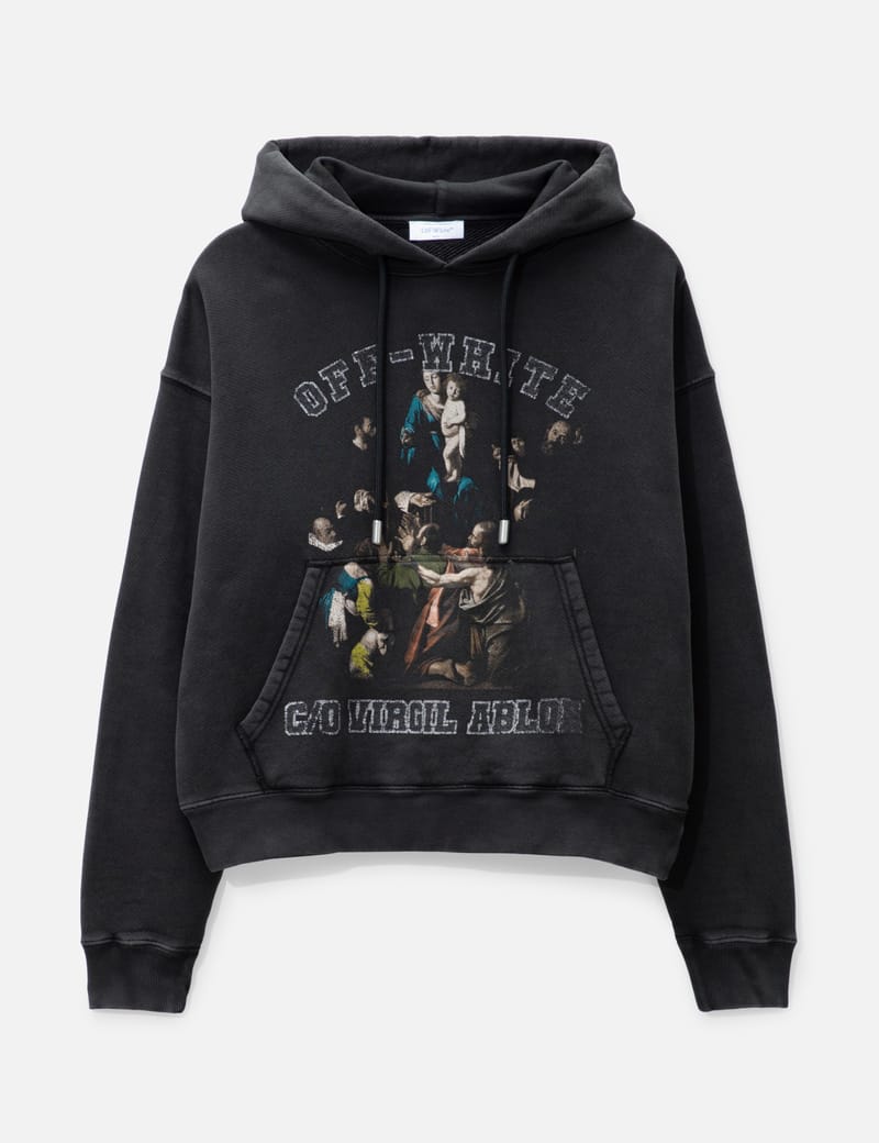 Off white black zip up hoodie best sale