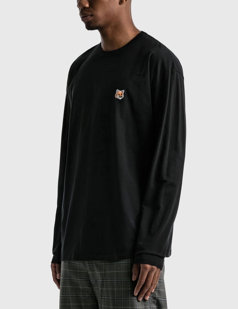 Maison Kitsuné - Fox Head Patch Regular Long Sleeve T-shirt | HBX