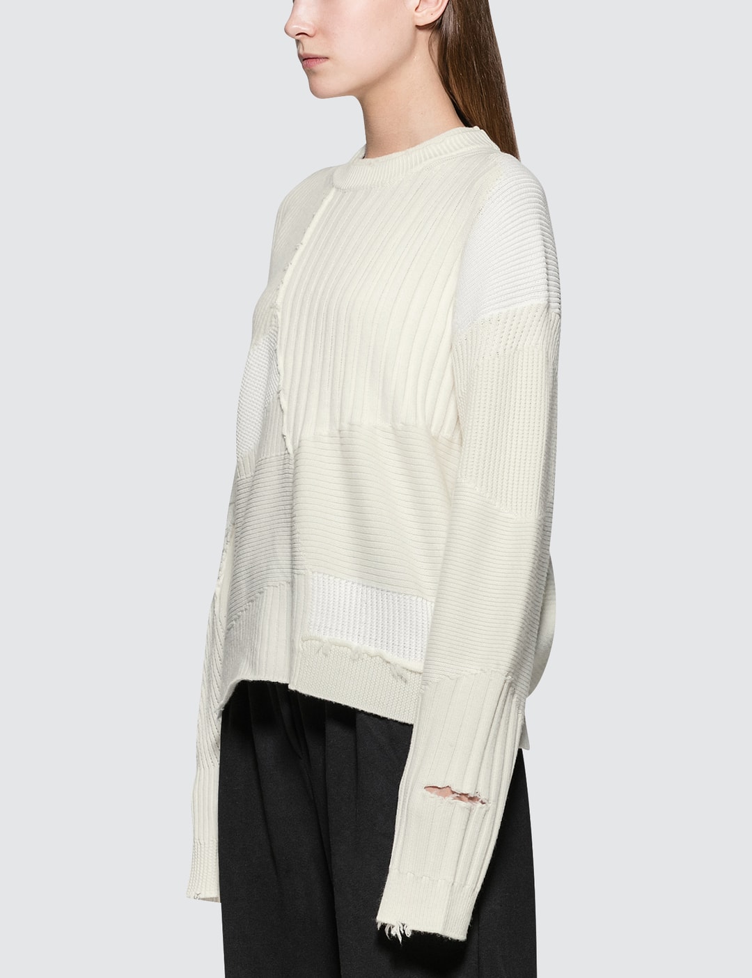 Helmut Lang - Military Grunge Oversized Crew | HBX - Globally Curated ...