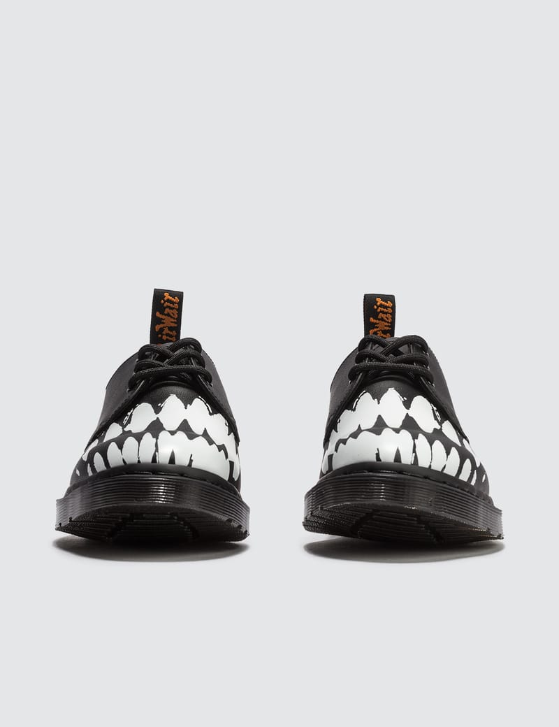 Dr. Martens - Dr. Martens X Pleasures Teeth Print Lace-Up Shoes | HBX