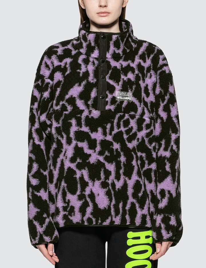 Ashley Williams Juju Animal Print Fleece Pullover Jacket HBX