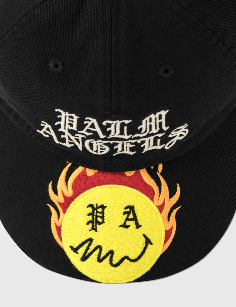 【人気モデル】Palm Angels キャップ 帽子 ダメージ加工 タグ付き Palm Angels - Burning Head Cap | HBX