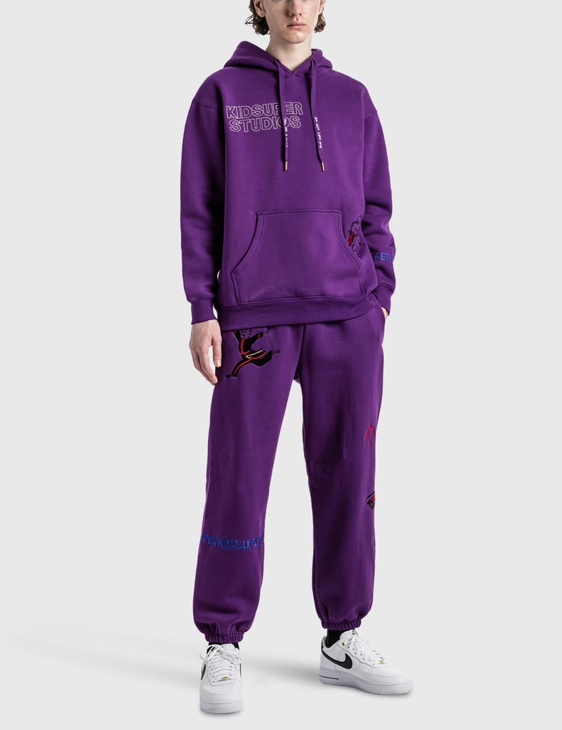 スウェット・トレーナー KidSuper SWEATSHIRTS (HDH3 KIDSUPERWAVE) Wave Hoodie - Lavender – Feature
