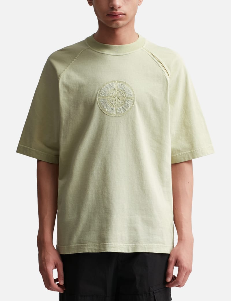 【STONE 】Compassパッチ ショートスリーブ Tシャツ ネイビーブルー ショートスリーブ Tシャツ Compassパッチ