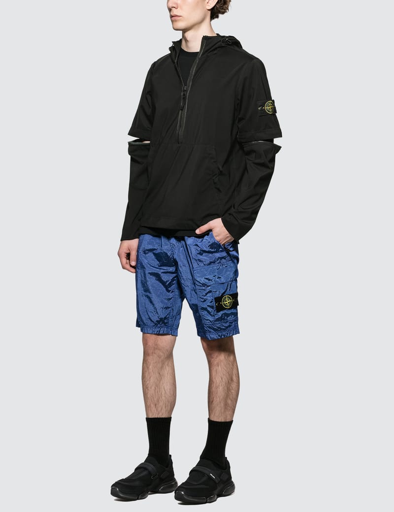 Stone Island - 2-Way Garment Dyed Nylon Jersey-R Anorak | HBX