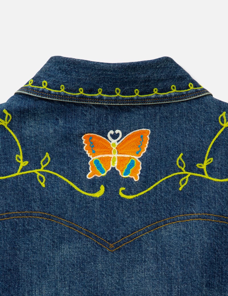 Needles Papillon Embroidery Jean Jacket - 12oz Denim - Japanese