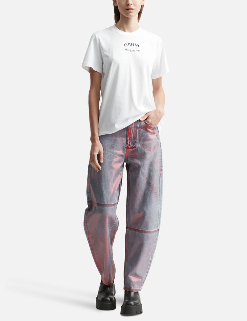 Ganni - Relaxed O-Neck T-Shirt | HBX - Globally Curated Fashion