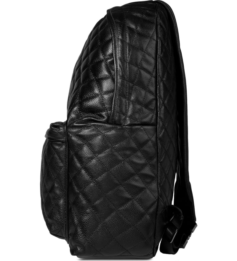 STAMPD レザー バックパック ブラック Stampd - Black Quilted Leather Backpack | HBX