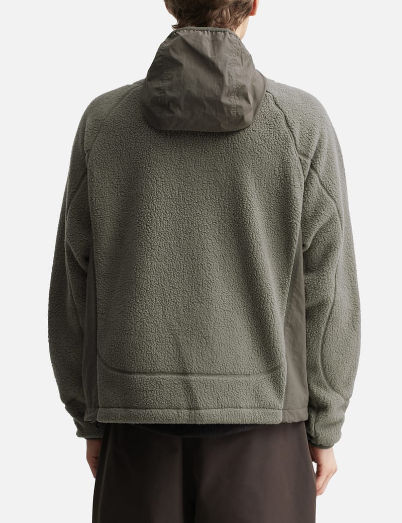 SANSAN GEAR 23FW FLEECE HOODED JACKET - LIGHT GREY sansangear
