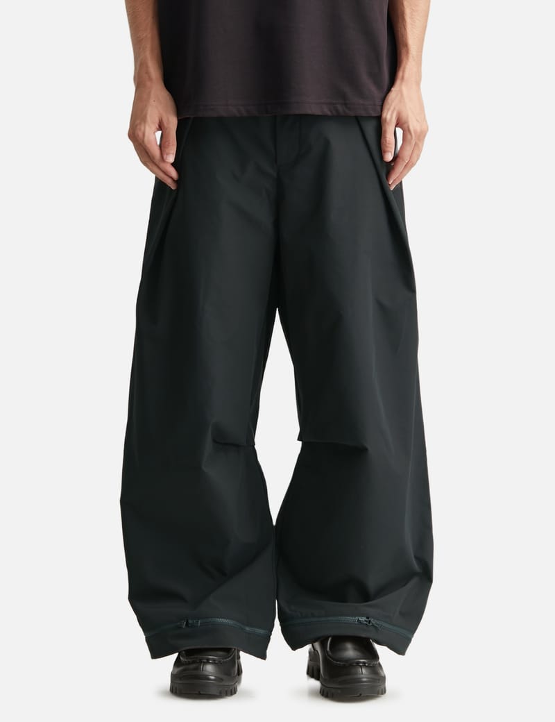 GOOPiMADE WX-P1 Zip-Extentsion Wide Trousers - 撥水テック素材の