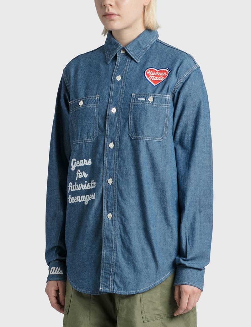 Human Made - Chambray Long Sleeve Shirt | HBX - Globally