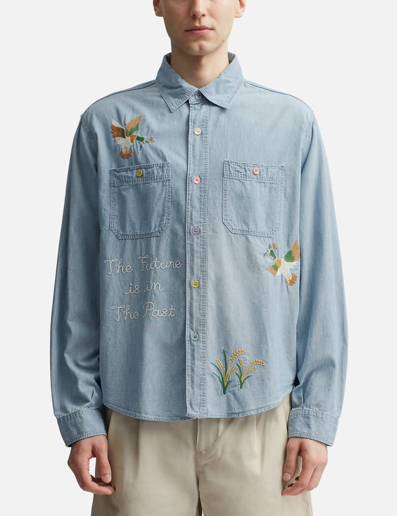 Human Made - CHAMBRAY WORK SHIRT | HBX - Globally Curated Fashion and  Lifestyle by Hypebeast
