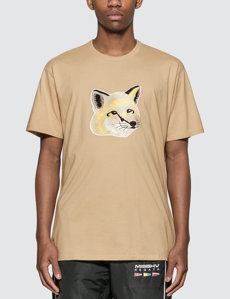 Maison Kitsuné - Pastel Fox Head Embroidery T-shirt | HBX