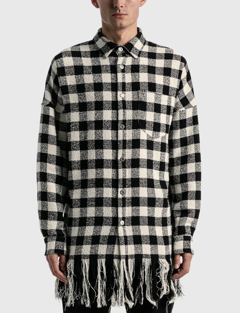 パームエンジェルス PALM ANGELS CLASSIC LOGO OVER SHIRT CLASSIC LOGO OVERSHIRT in BLACK - OFF WHITE for Men | Palm