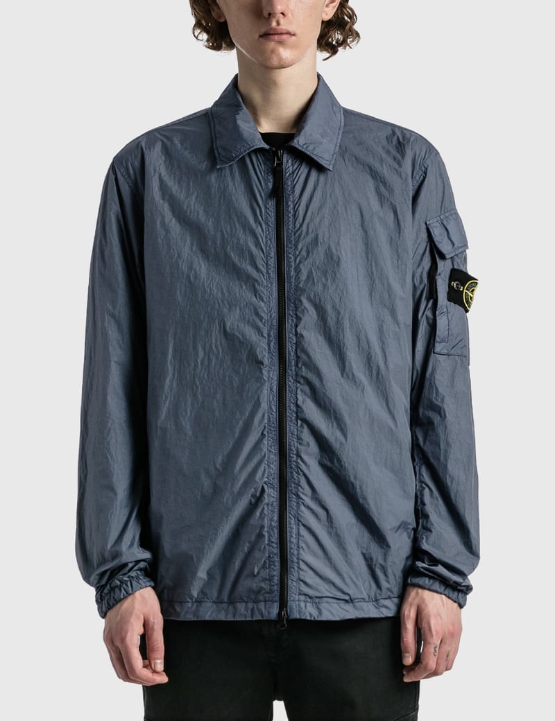 Stone island nylon clearance metal zip overshirt