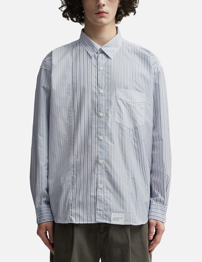 Long Sleeve Stripe Shirt In Blue