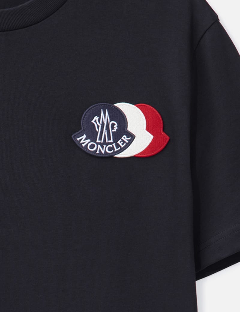 Moncler - Embroidered Tricolour Logo Cotton T-Shirt | HBX