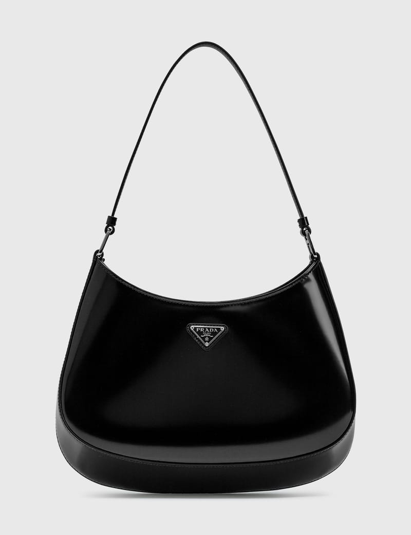 プラダ PRADA クレオ ブラッシュドレザー ハンドバッグ ブラック Prada - クレオ ブラッシュド レザー ショルダーバッグ | HBX